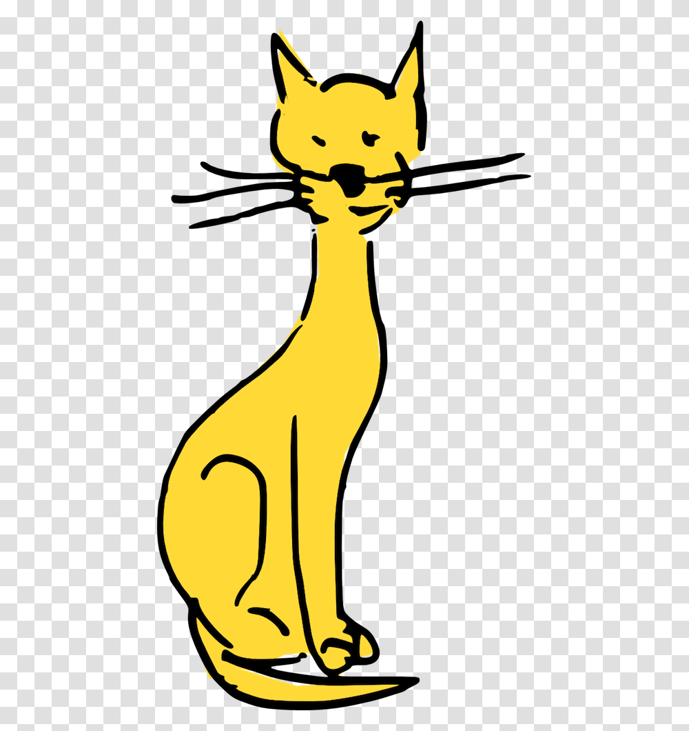Yellow Cat Clipart Clip Art Images, Mammal, Animal, Pet, Egyptian Cat Transparent Png