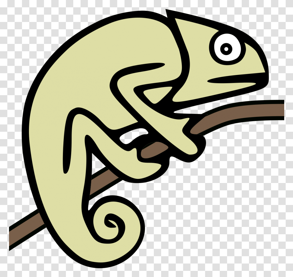 Yellow Chameleon Cartoon, Reptile, Animal, Lizard, Amphibian Transparent Png