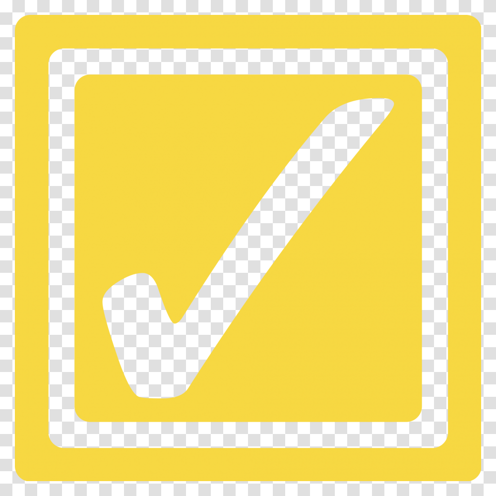 Yellow Checkbox Checked, Axe, Tool, Sign Transparent Png