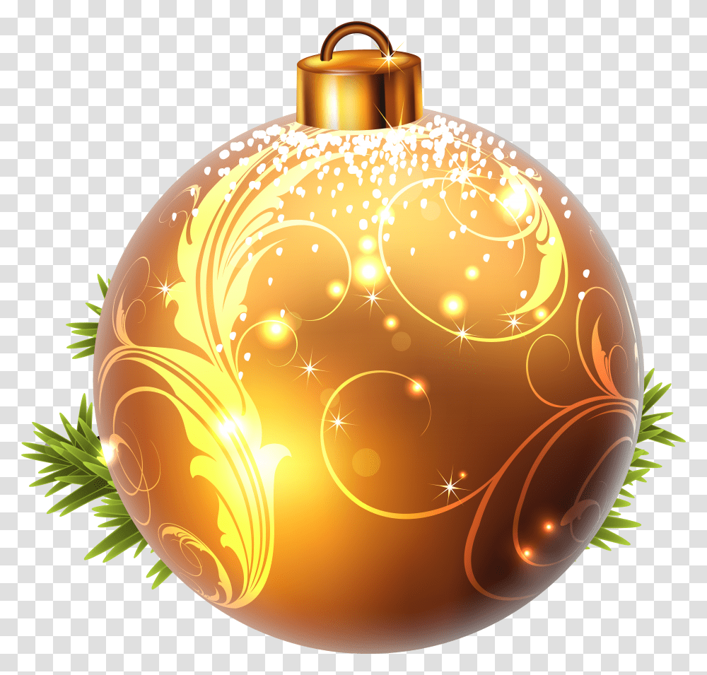 Yellow Christmas Ball Clipart Image Christmas Tree Decoration Ball Transparent Png