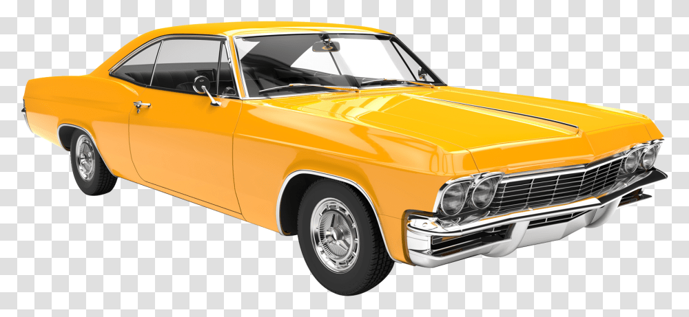 Yellow Classic Car, Vehicle, Transportation, Wheel, Machine Transparent Png