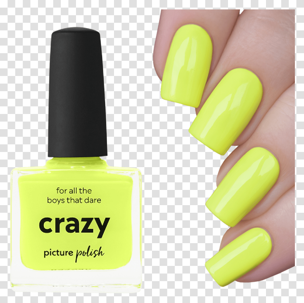 Yellow Color Nail Polish, Cosmetics, Person, Human, Manicure Transparent Png