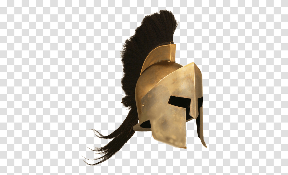 Yellow Color Spartan Helmet Horse Hair, Clothing, Apparel, Armor, Bird Transparent Png