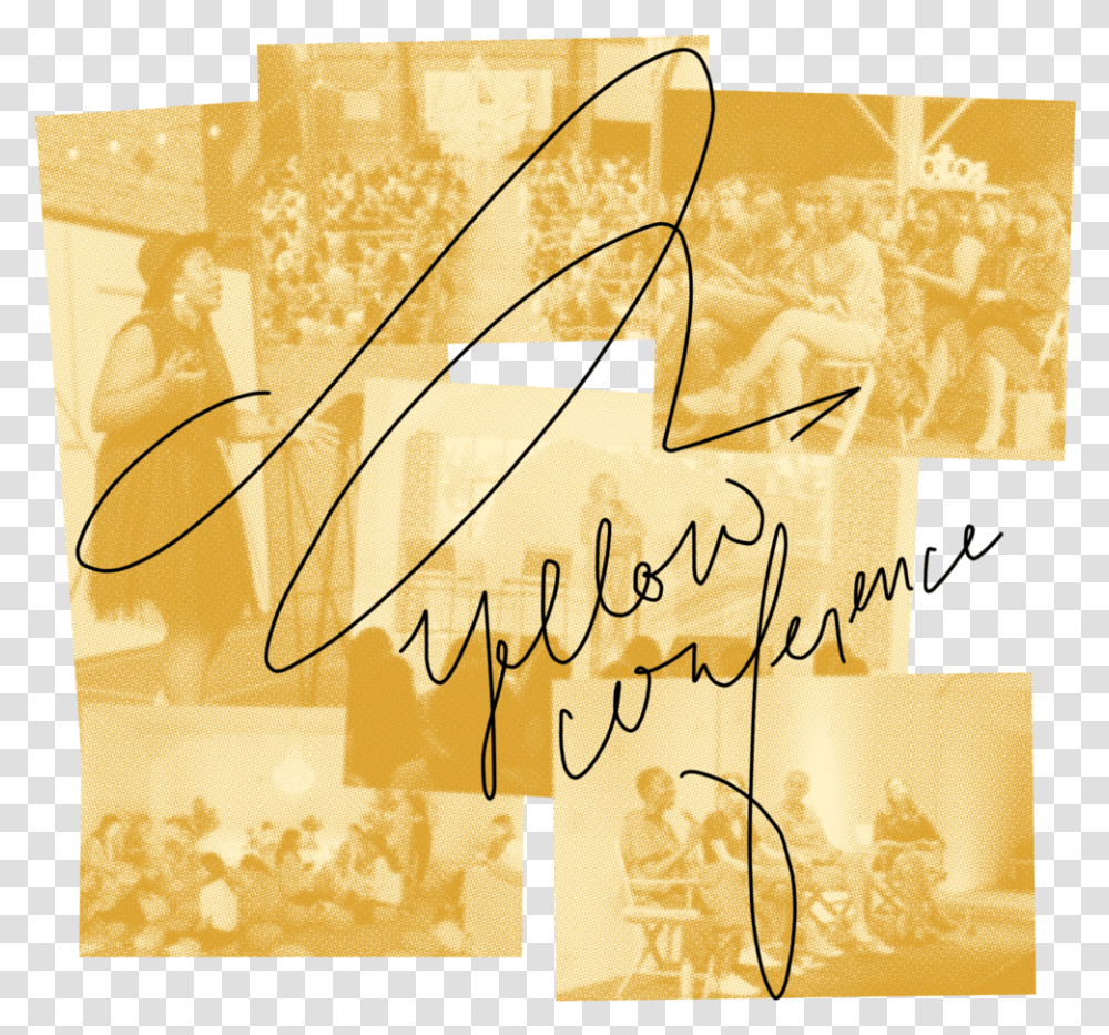 Yellow Conf Image Calligraphy, Handwriting, Person, Paper Transparent Png