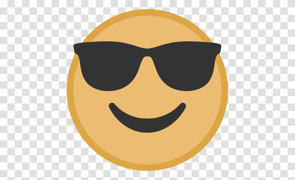 Yellow Cool Face Graphic Emoji Picmonkey Graphics Happy, Label, Text, Sunglasses, Accessories Transparent Png