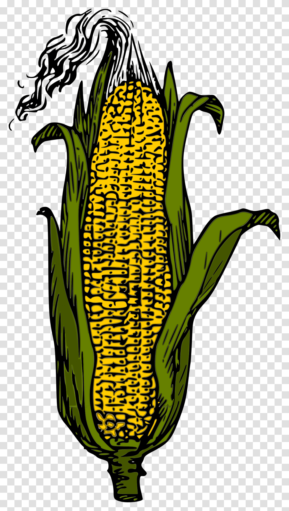 Yellow Corn Clip Arts Green Corn Clip Art, Plant, Vegetable, Food, Bird Transparent Png