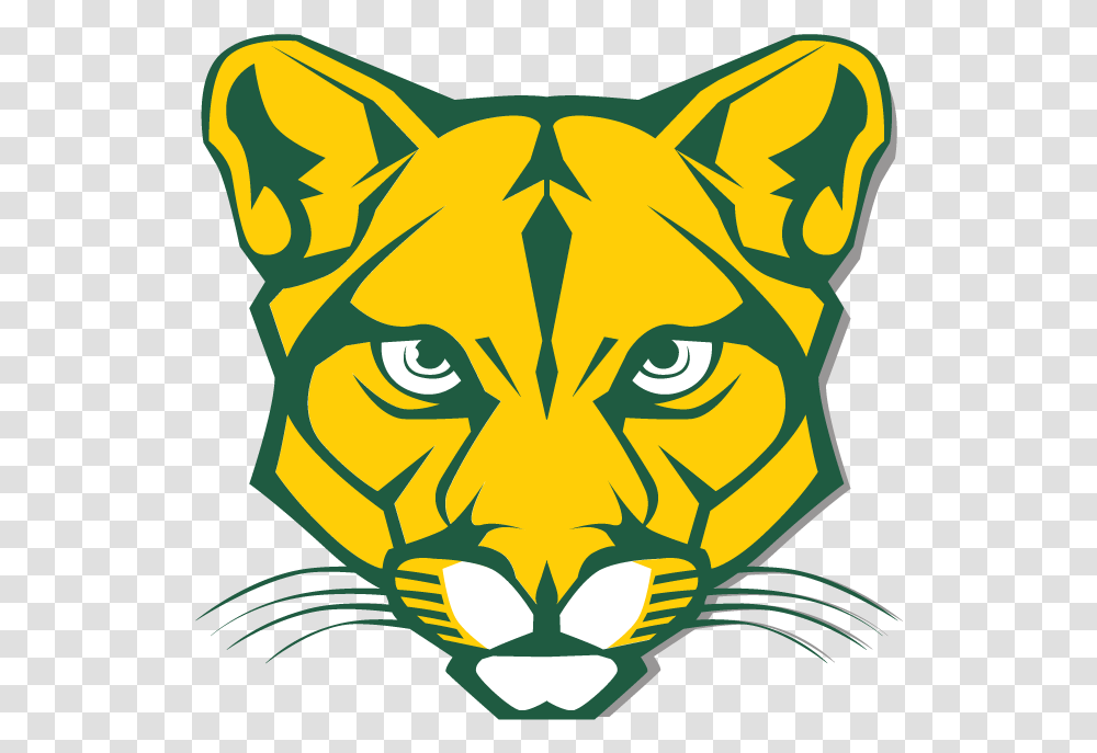 Yellow Cougar Head File Cougars Logo, Graphics, Art, Pattern, Floral Design Transparent Png