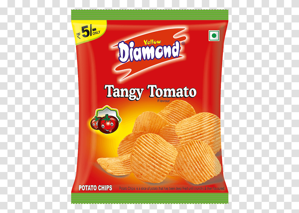 Yellow Diamond Chips Tomato, Bread, Food, Snack, Cracker Transparent Png