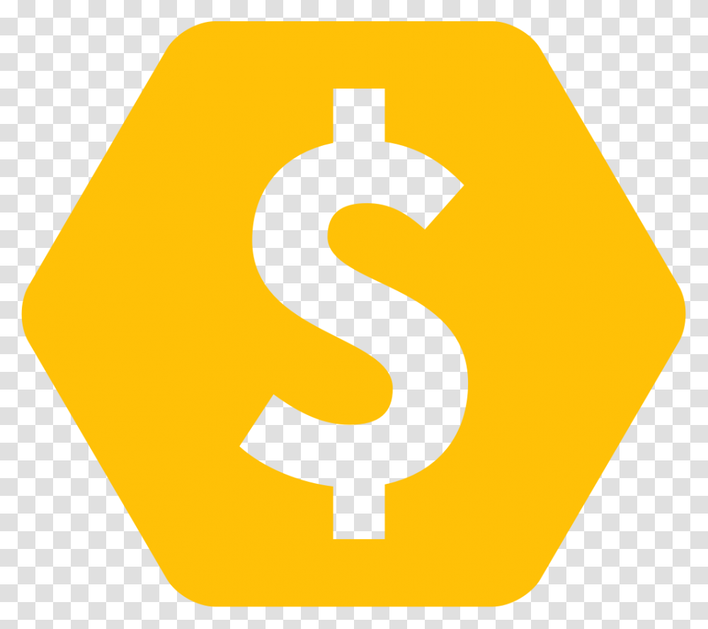 Yellow Dollar Sign Graphic Nimiq Coin, Number, Logo Transparent Png