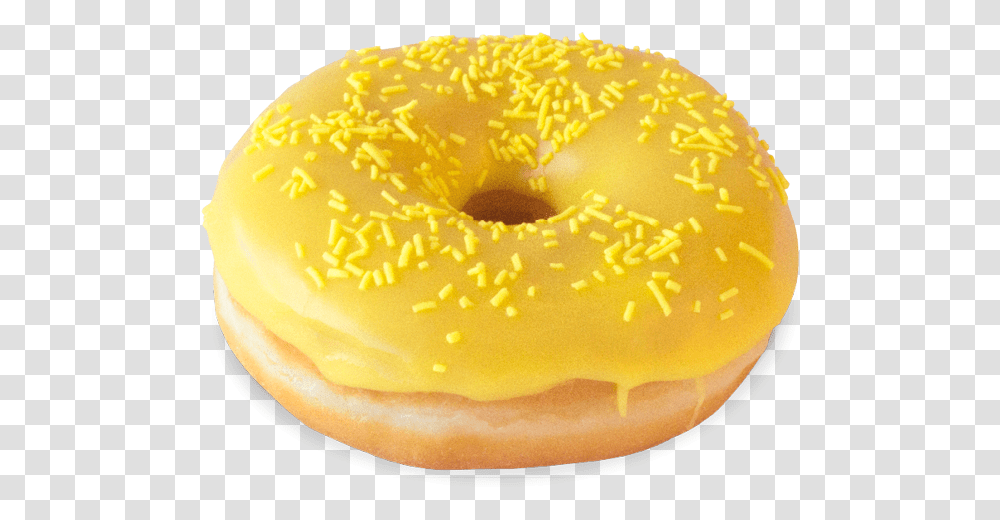 Yellow Donut, Bread, Food, Sweets, Confectionery Transparent Png