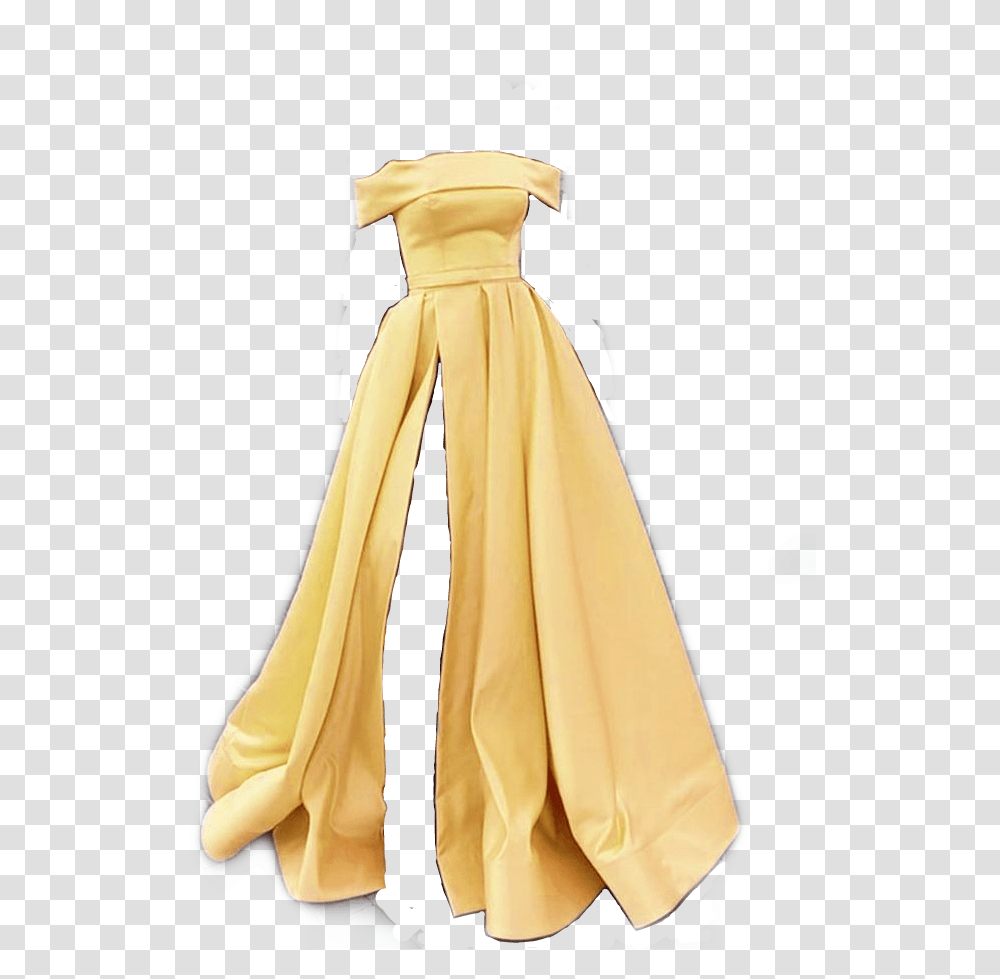 Yellow Dress Ballgown Gown Pngs Yellowpngs Pattern, Apparel, Evening Dress, Robe Transparent Png