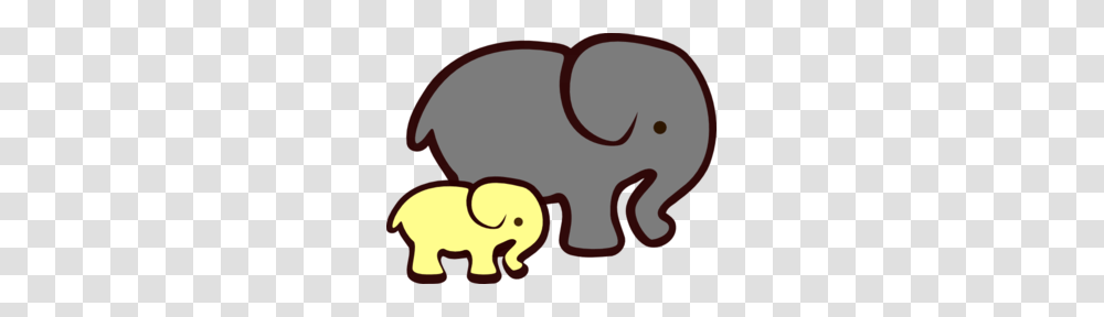 Yellow Elephant Mom Baby Clip Art, Mammal, Animal, Wildlife, Buffalo Transparent Png