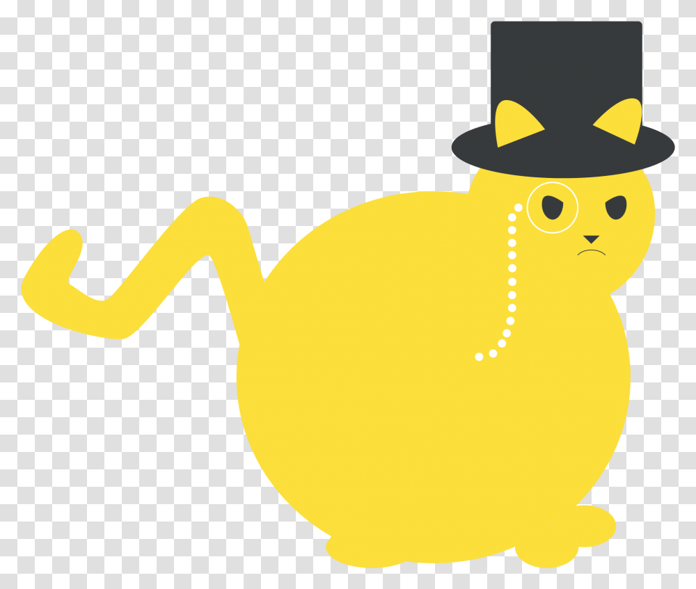 Yellow Fat Cat Clipart Fat Cat With A Hat Clipart, Fowl, Bird, Animal, Poultry Transparent Png