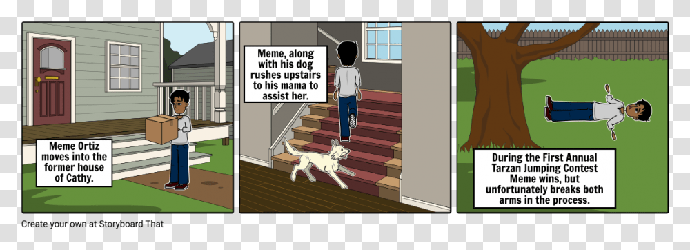 Yellow Fever Comic Strip, Person, Housing, Building, Staircase Transparent Png
