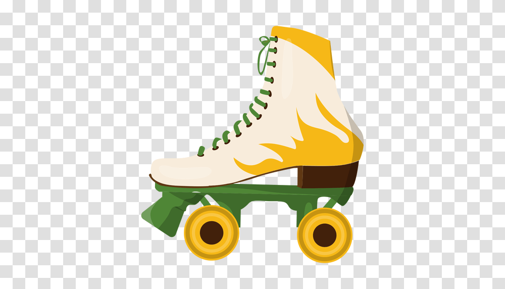 Yellow Fire Roller Skate Shoe, Sport, Sports, Skating, Ice Skating Transparent Png