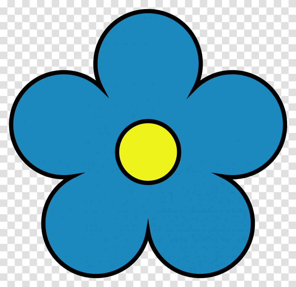 Yellow Flower Clipart Blue Flower Clipart, Graphics, Pattern, Symbol, Light Transparent Png