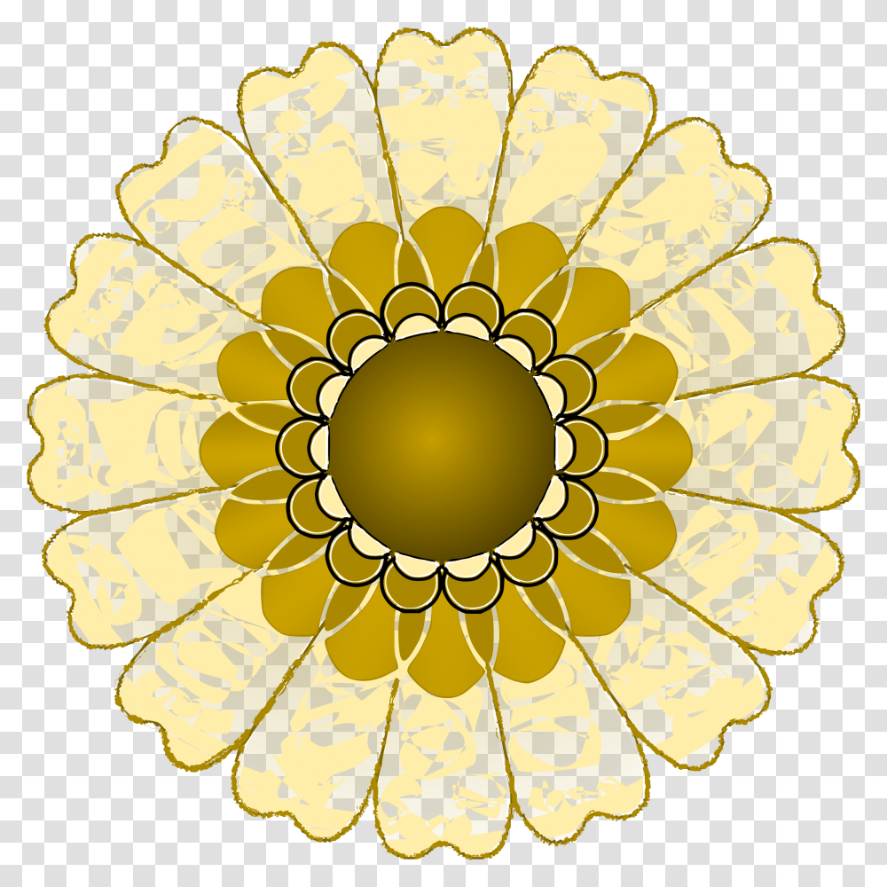 Yellow Flower Clipart Single Flower, Pattern, Lamp, Gold, Fractal Transparent Png
