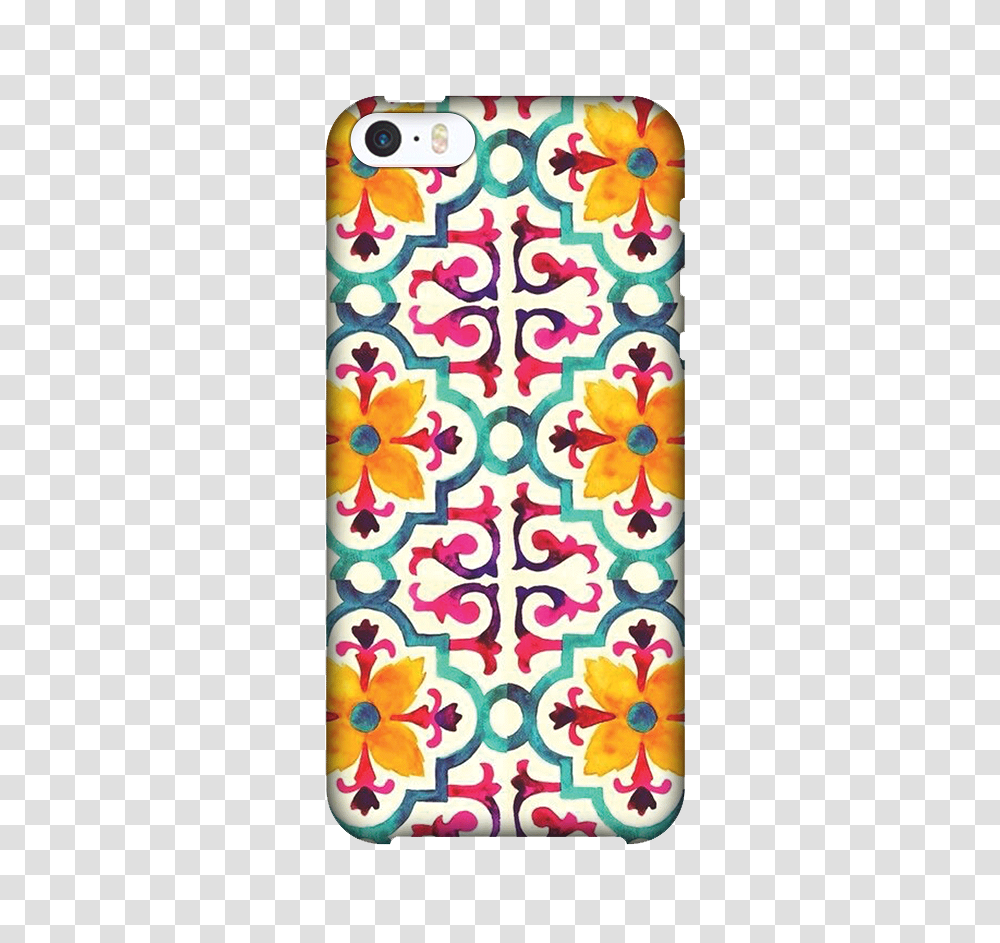 Yellow Flower Pattern Back Cover For Apple Iphone Se, Floral Design, Rug Transparent Png