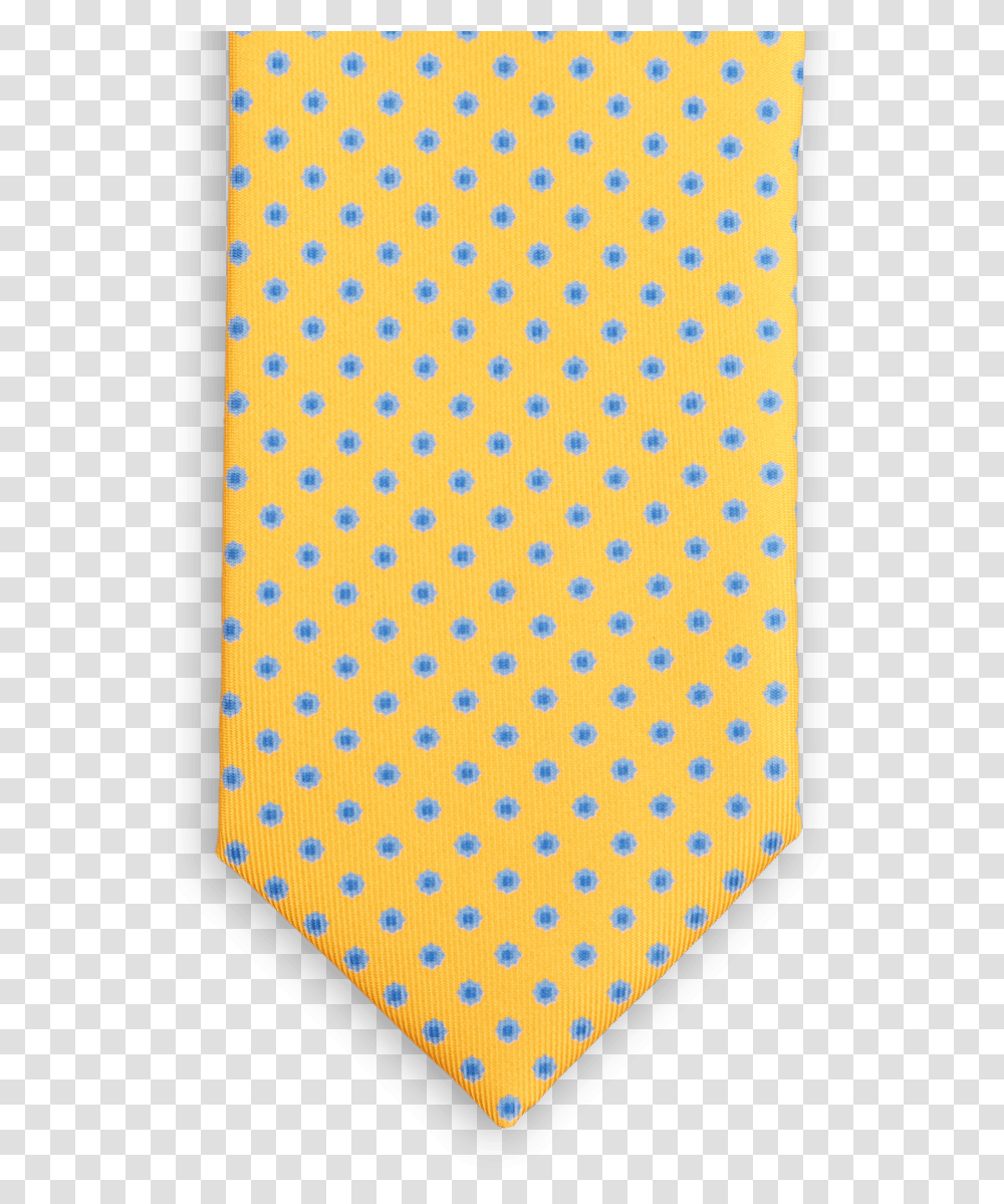 Yellow Flower Printed Silk Tie Polka Dot, Texture, Rug Transparent Png