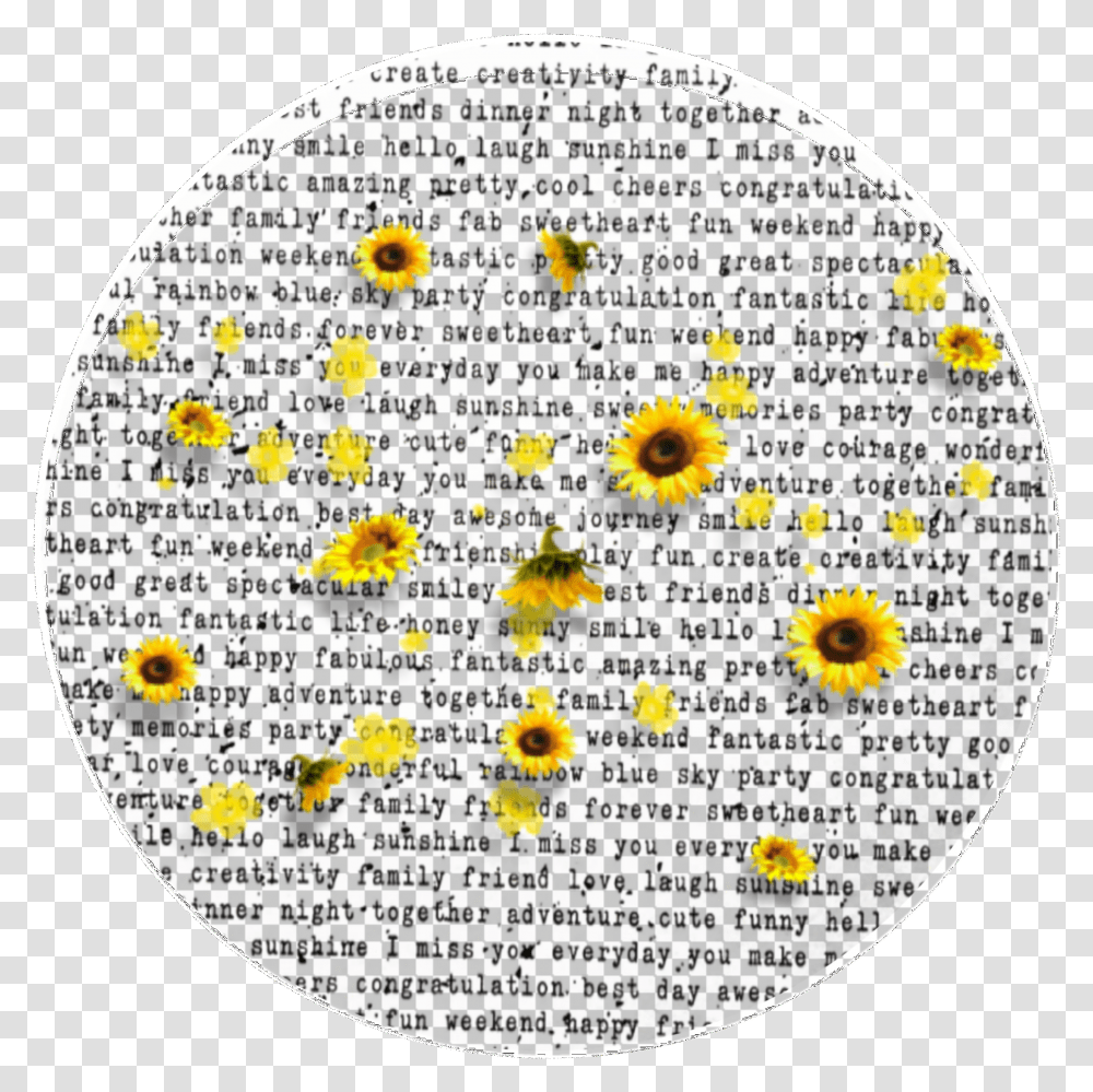 Yellow Flowers Cute Colorful Kpop Tumblr Circle Icon Circle Icon Transparent Png