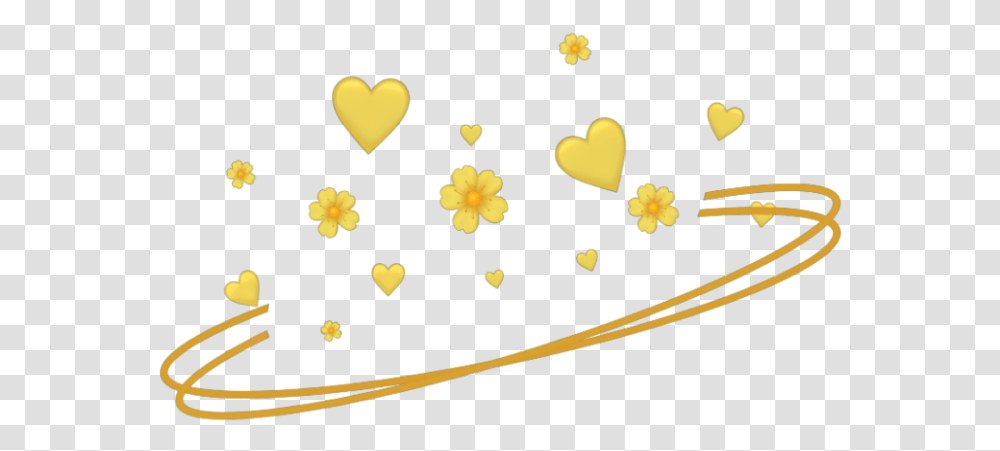 Yellow Flowers Red Spiral Aesthetic Crown Yellow Aesthetic Wings, Plant, Sweets, Food, Icing Transparent Png