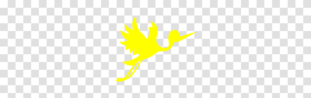 Yellow Flying Stork Icon, Logo, Trademark Transparent Png