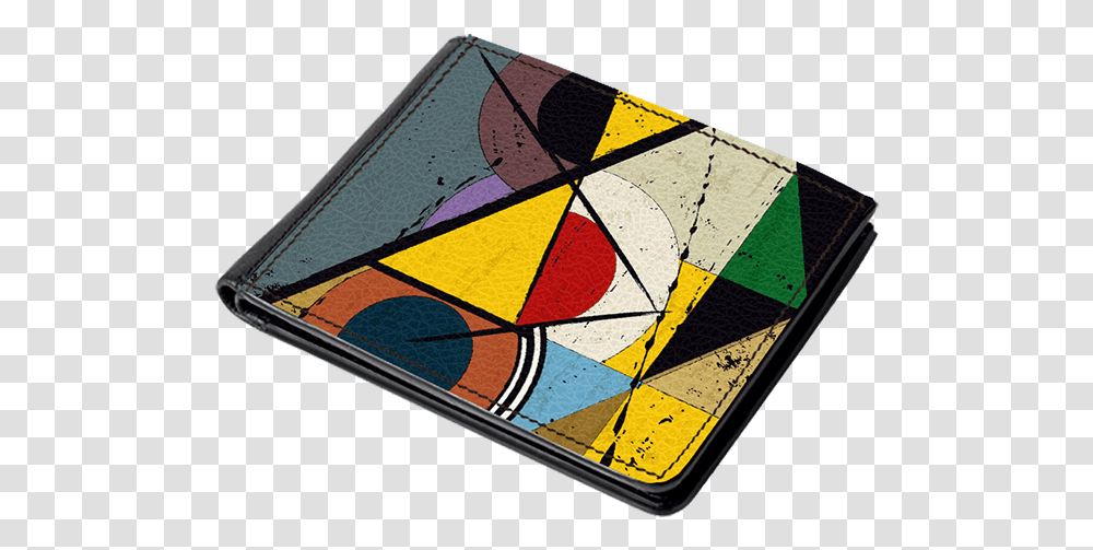 Yellow Geometric Mural Passport Wallet Wallet, Art, Rubix Cube, Triangle, Toy Transparent Png