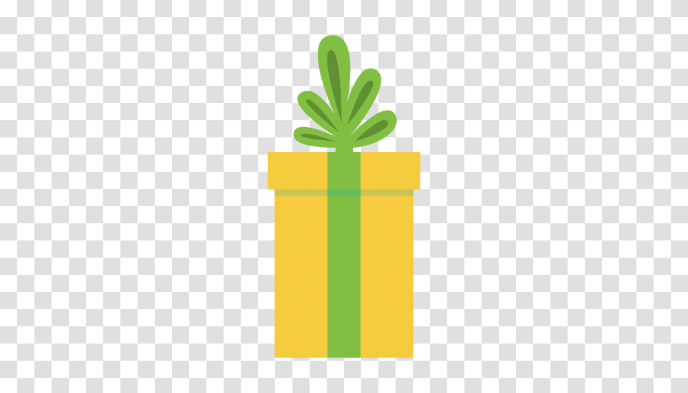 Yellow Gift Box Green Bow Icon, Cross, Dynamite, Bomb Transparent Png