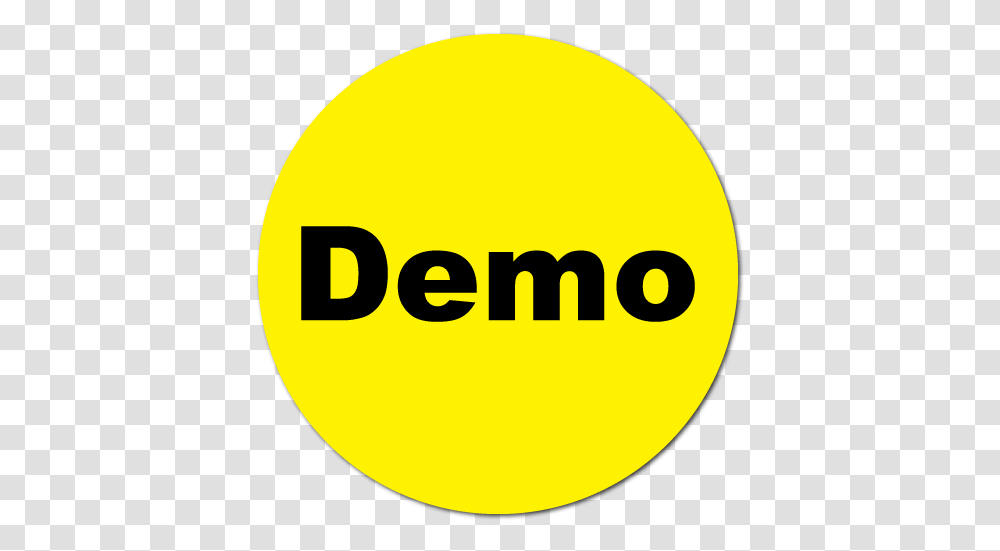 Yellow Gloss Circle Stickers Demo Circle, Label, Text, Logo, Symbol Transparent Png