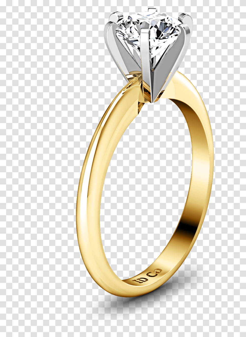 Yellow Gold 6 Prong Solitaire, Ring, Jewelry, Accessories, Accessory Transparent Png