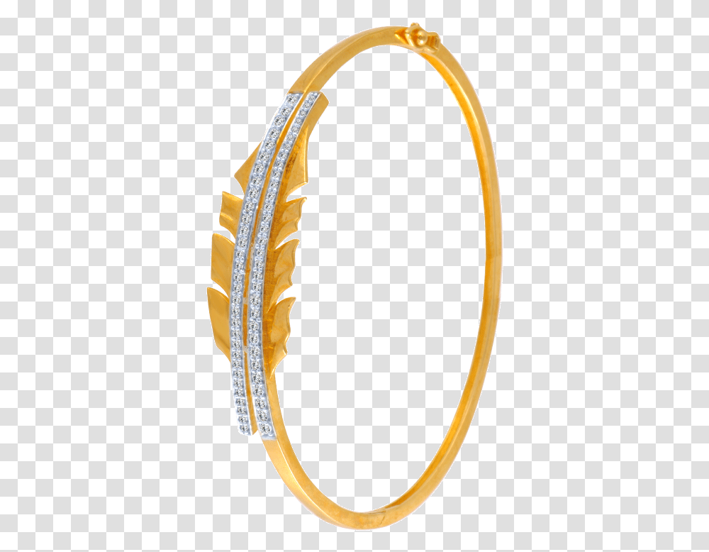Yellow Gold And American Diamond Bracelet For Bangle Transparent Png