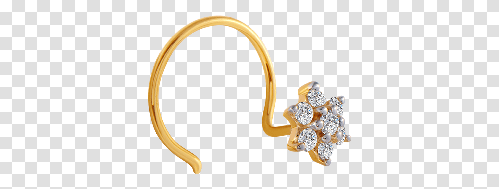 Yellow Gold And Diamond Nose Pin Body Jewelry, Accessories, Accessory, Gemstone Transparent Png