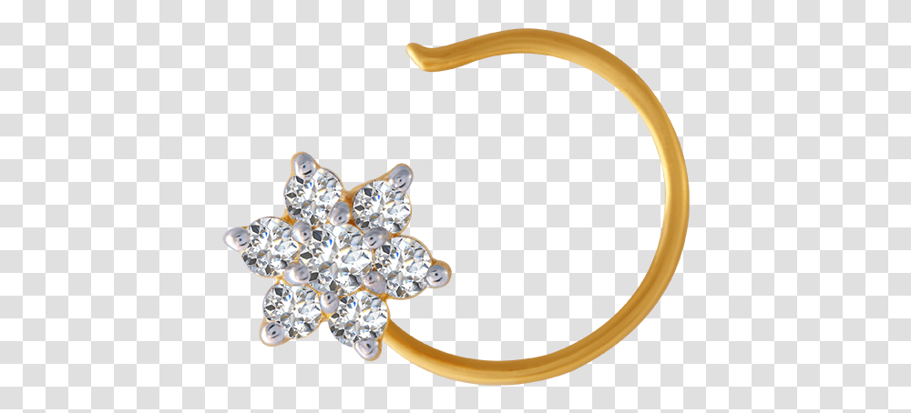 Yellow Gold And Diamond Nose Pin For Women, Accessories, Accessory, Jewelry, Gemstone Transparent Png