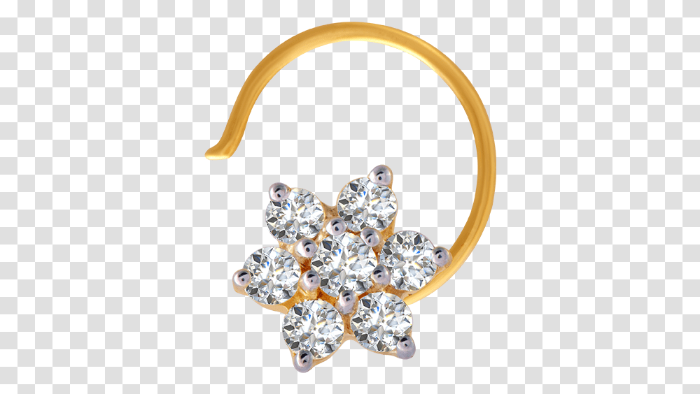 Yellow Gold And Diamond Nose Pin For Women Pc Chandra Diamond Nose Pin Price, Accessories, Accessory, Jewelry, Gemstone Transparent Png