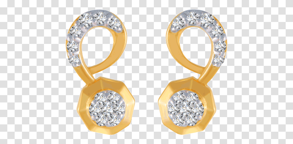 Yellow Gold And Diamond Stud Earrings For Women Earrings, Jewelry, Accessories, Accessory, Gemstone Transparent Png
