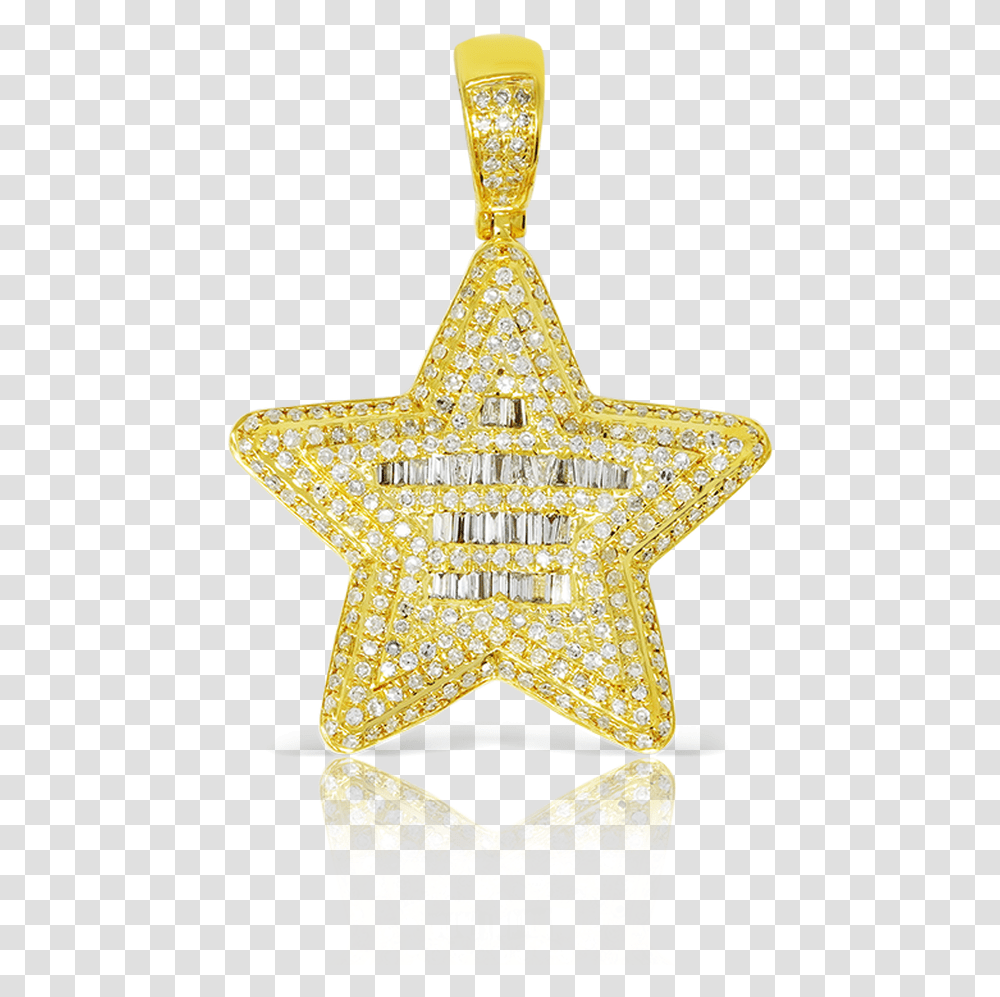 Yellow Gold Baguette Star Pendant 2018 Iha Medicare Advantage, Cross, Star Symbol, Logo Transparent Png