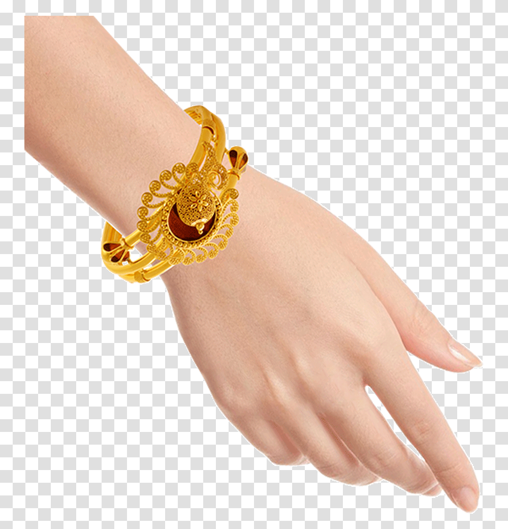 Yellow Gold Bangle For Women Pc Chandra Jewellers Bangle Collection, Person, Human, Accessories, Accessory Transparent Png