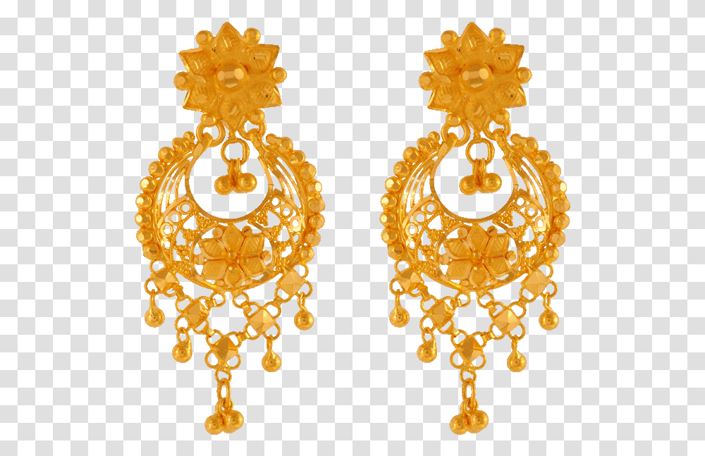 Yellow Gold Chandbali Earrings For Women Earring Pc Chandra Jewellers, Chandelier, Lamp, Accessories, Accessory Transparent Png