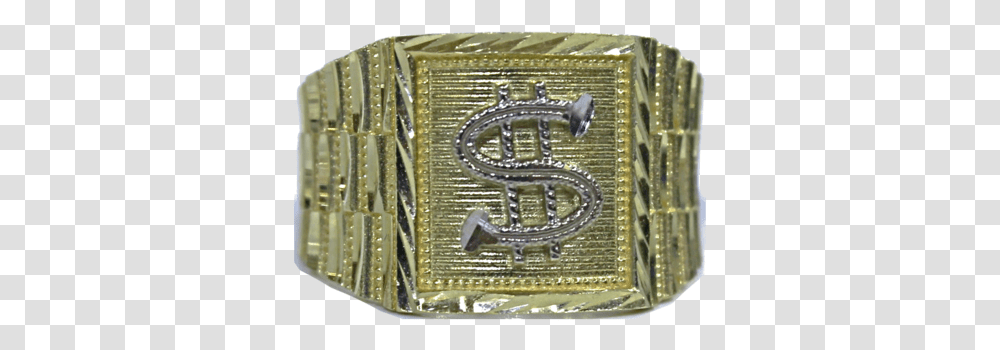 Yellow Gold Dollar Sign Watch Ring Wallet, Buckle, Logo, Symbol, Trademark Transparent Png