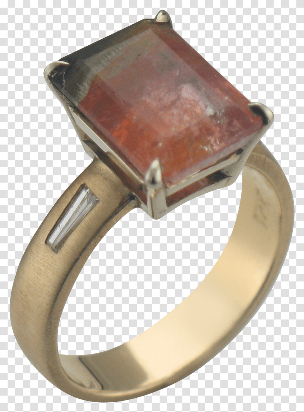 Yellow Gold Emerald Orange Tourmaline Ring, Accessories, Accessory, Jewelry, Diamond Transparent Png