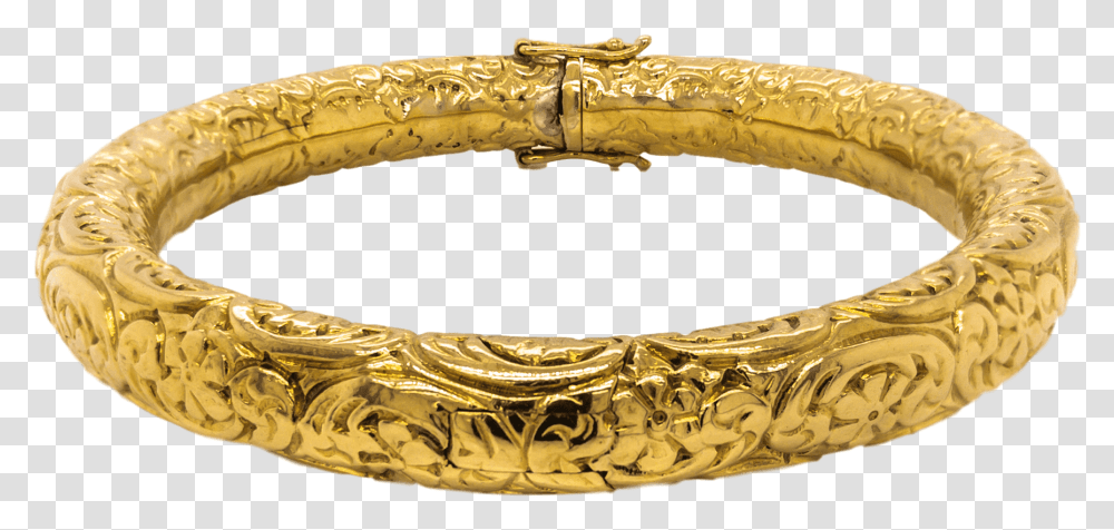 Yellow Gold Fancy Engraved Bangle Bracelet Bangle, Jewelry, Accessories, Accessory, Brass Section Transparent Png