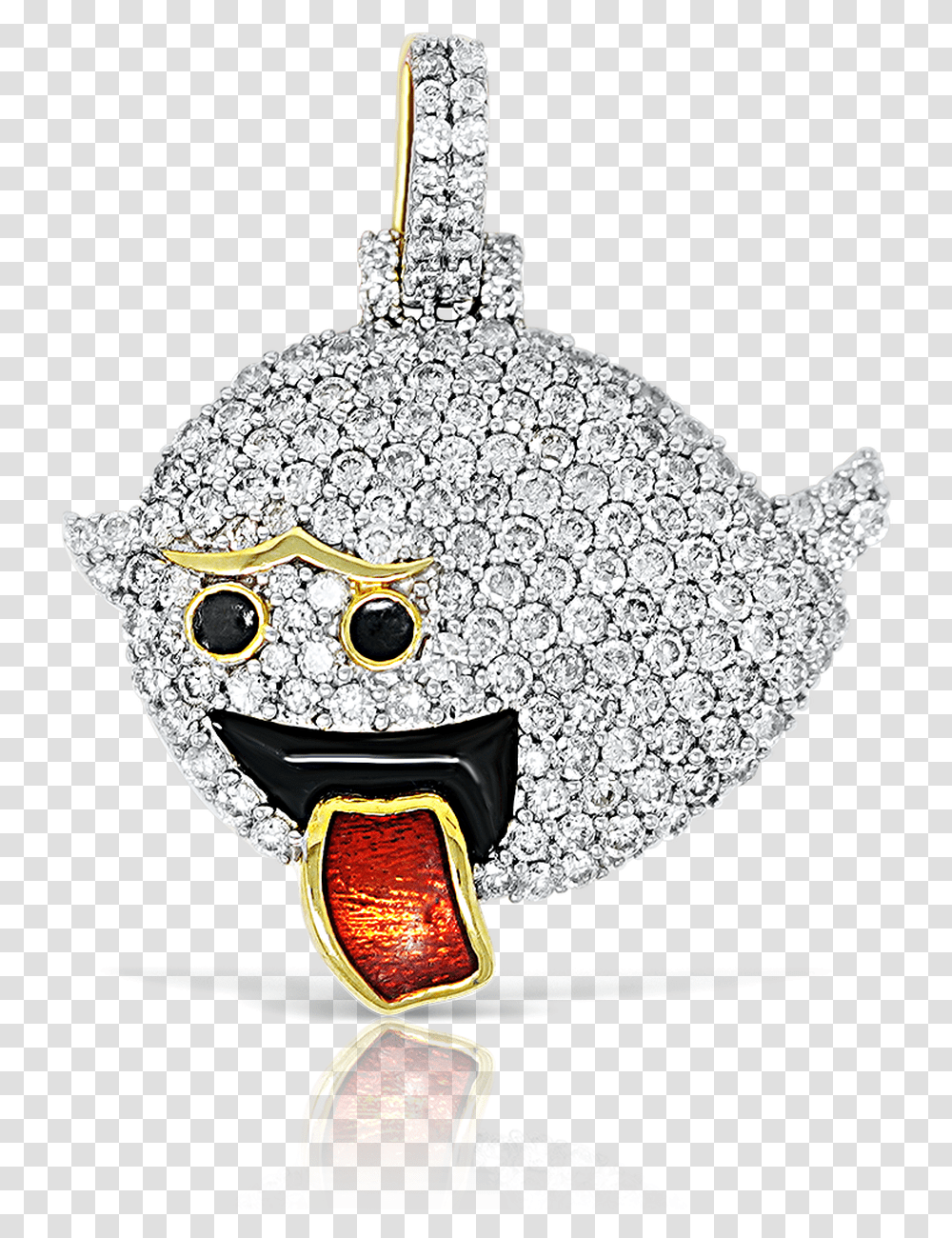 Yellow Gold Ghost Emoji Pendant 1 Cartoon, Cross, Symbol, Accessories, Accessory Transparent Png