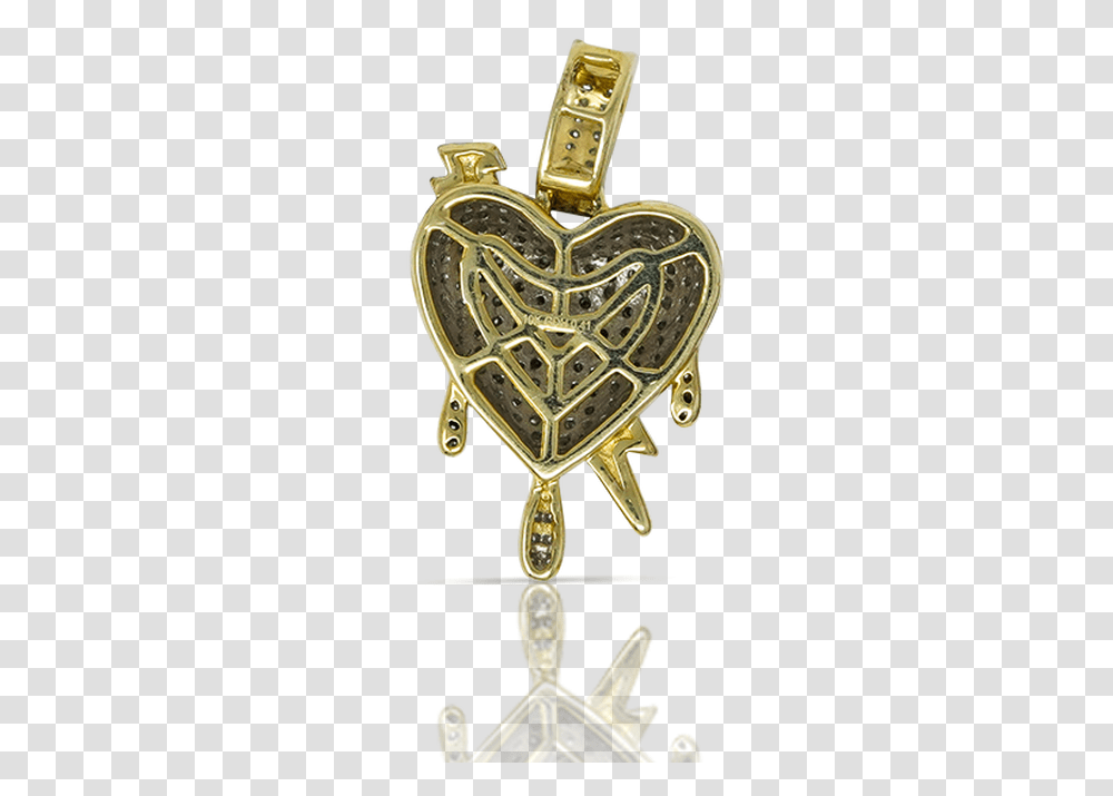 Yellow Gold Ladies Bolt Heart Pendant Locket, Cross, Armor, Bronze Transparent Png