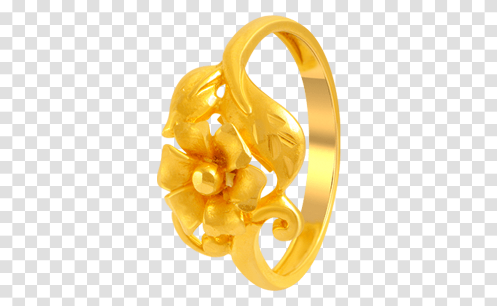 Yellow Gold Ring For Women Flower Gold Ring For Women, Popcorn, Food Transparent Png