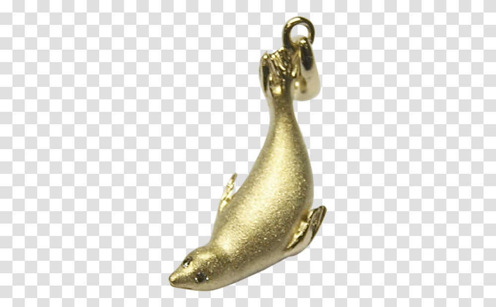 Yellow Gold Seal Pendant With Diamonds Pendant, Animal, Fish, Sea Life, Bird Transparent Png