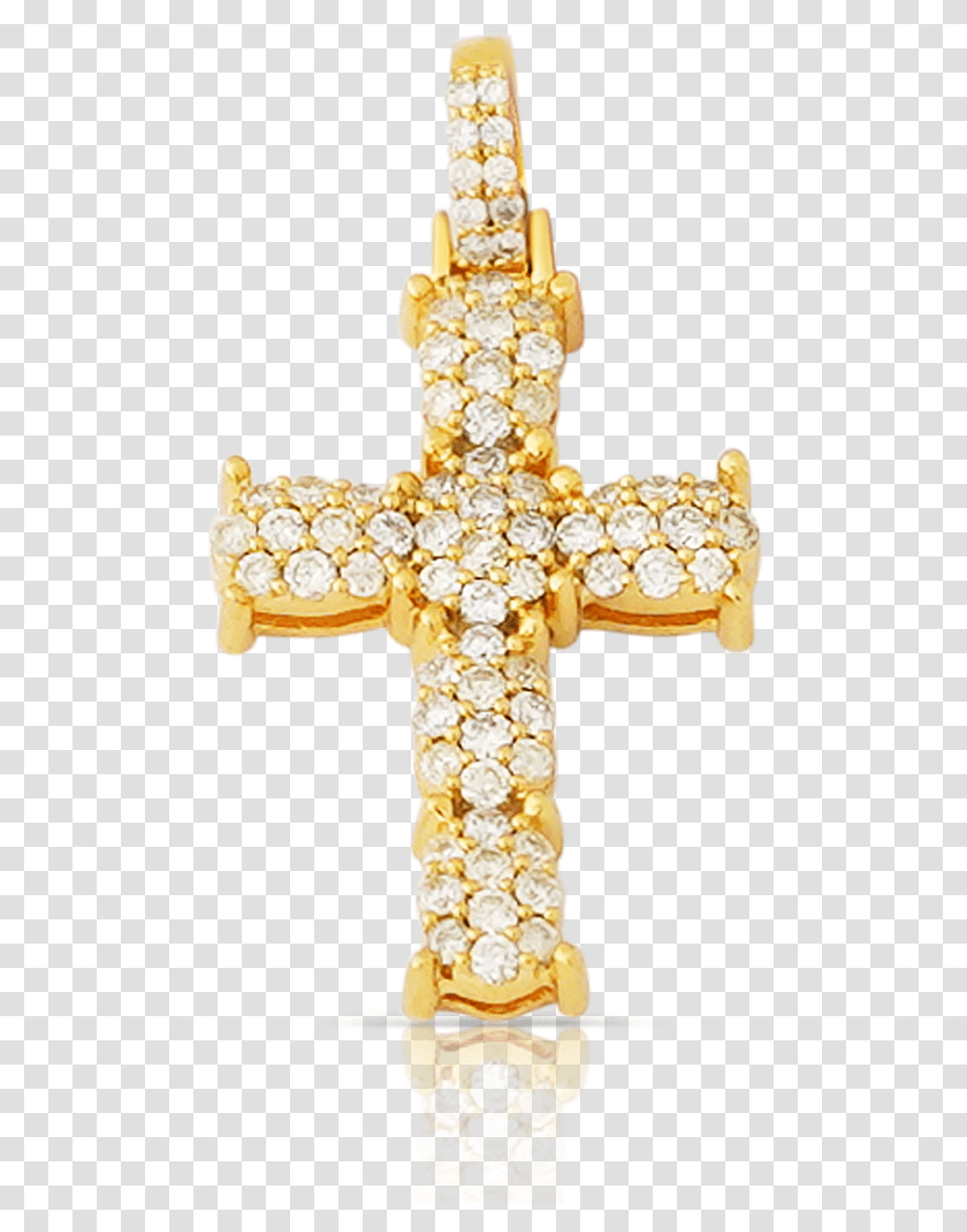 Yellow Gold Small Cross Pendant Karma Oorbellen Kruisje, Crucifix Transparent Png