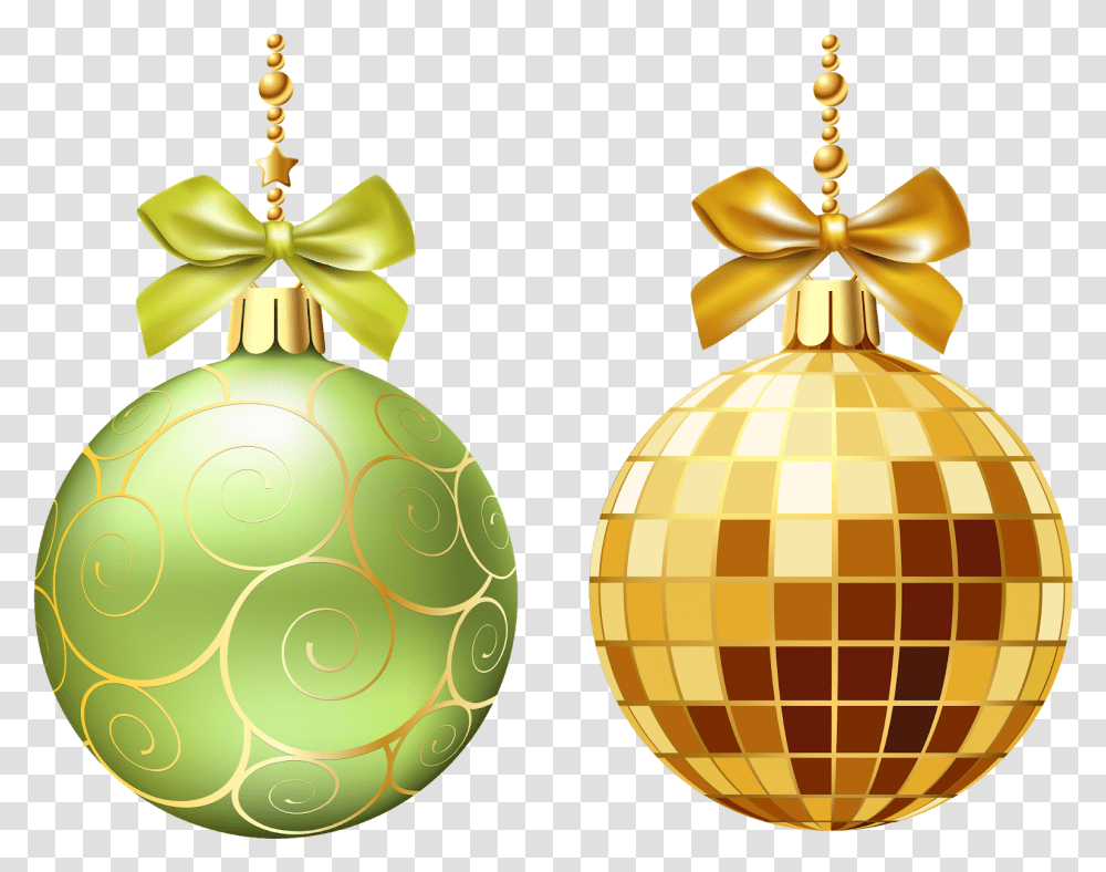 Yellow Green Christmas Balls, Ornament, Gold, Accessories, Accessory Transparent Png