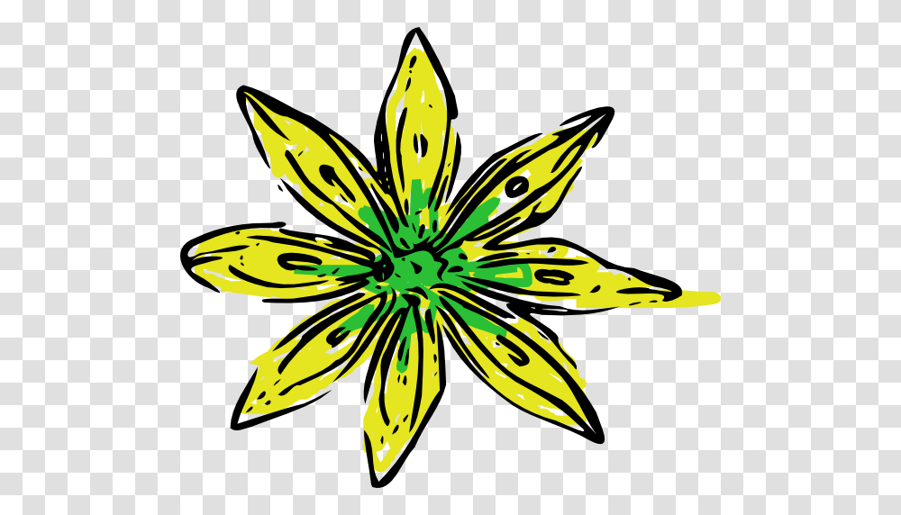 Yellow Green Flower Clip Art, Plant, Floral Design, Pattern Transparent Png