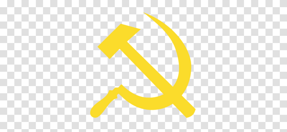 Yellow Hammer And Sickle In Red Circle, Axe, Tool Transparent Png