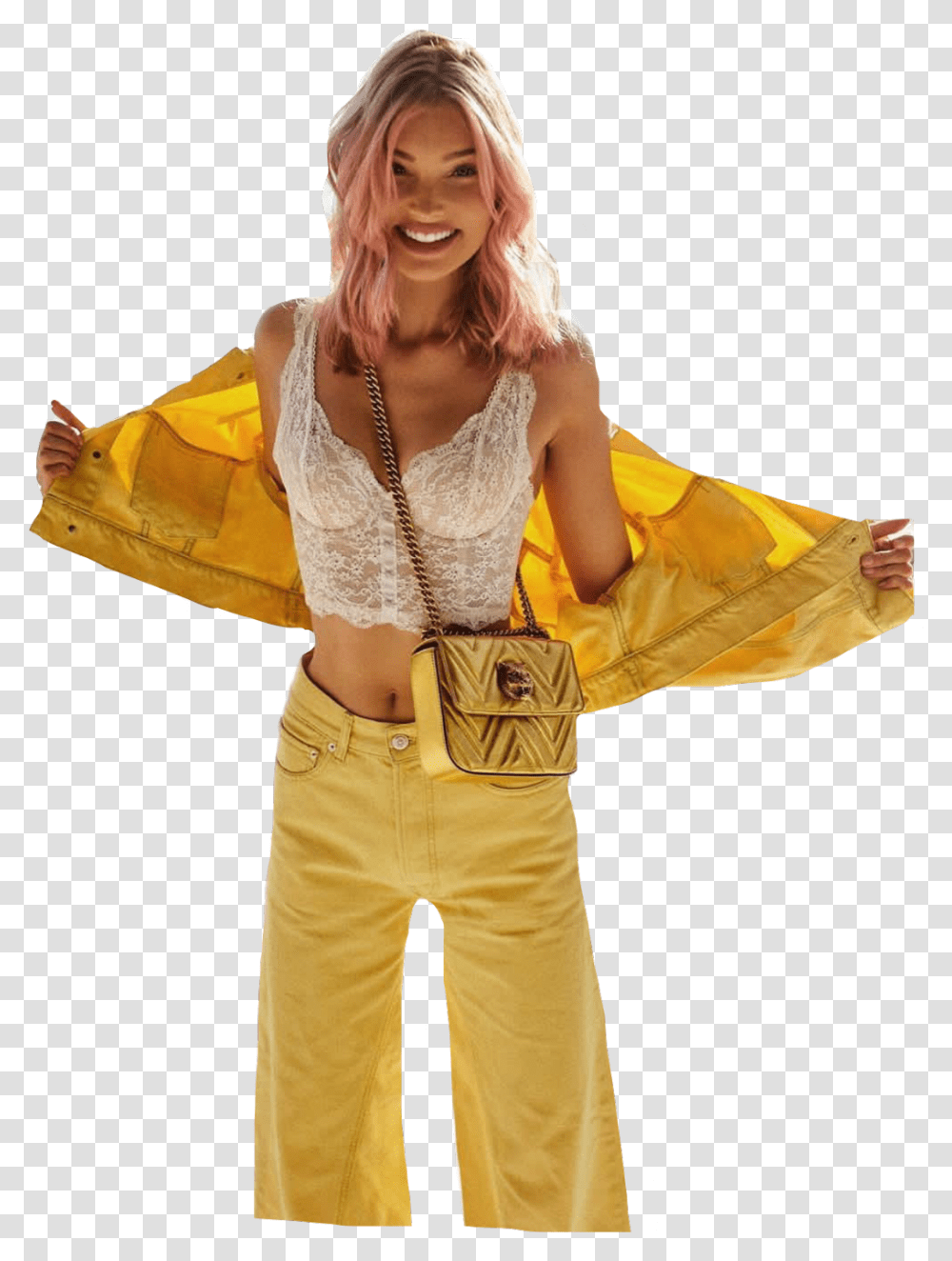 Yellow Happy Smile Women Elsahosk Freetoedit Fashion, Sleeve, Person, Female Transparent Png